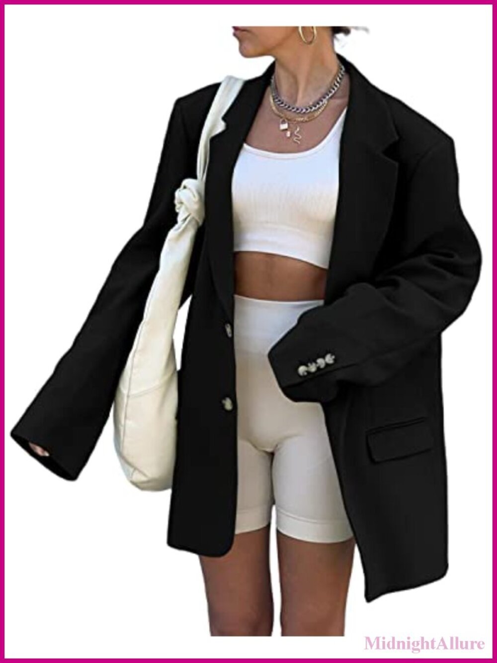 Women Oversized Blazer Long Sleeve Open Front Business Casual